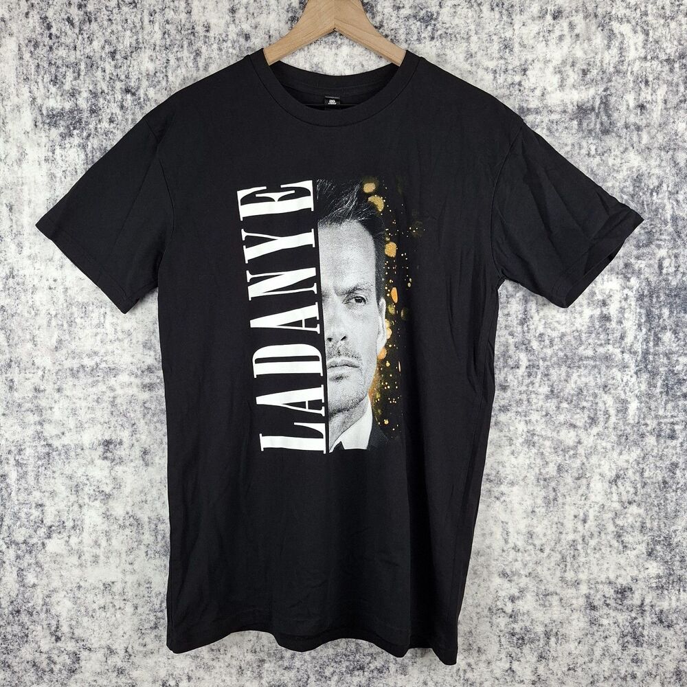 Jason Ladanye T Shirt Mens Size L Black Short Sleeve 100% Cotton